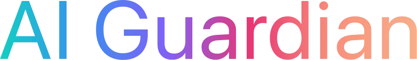 Colorful text that says AI Guardian